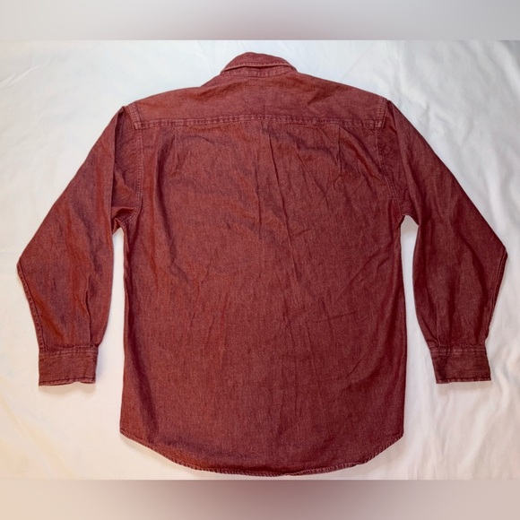 High Sierra Men’s Size M Red Long Sleeve Button Down Business Dress Shirt - Picture 5 of 5